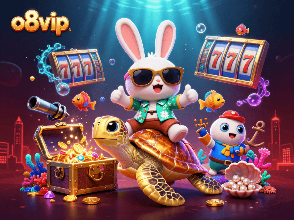 Engage in thrilling gaming adventures with o8vip's vibrant underwater casino illustration featuring lucky charms and dynamic elements.